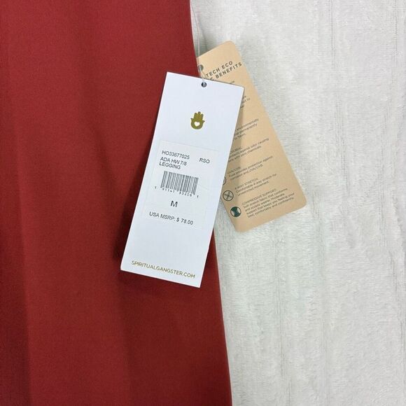 New Spiritual Gangster Brick Red Ada High Waisted 7/8 Leggings Size Medium - Picture 6 of 15